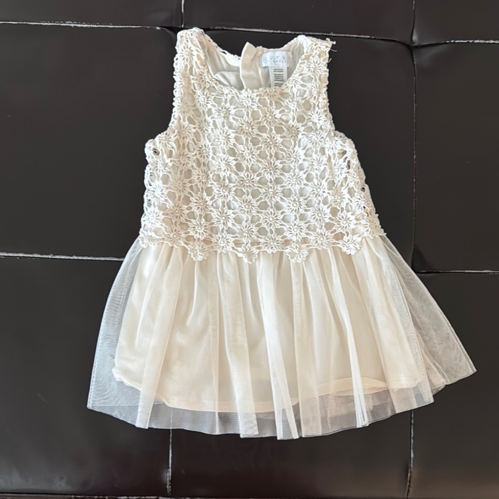 White Lace and Tulle Dress
